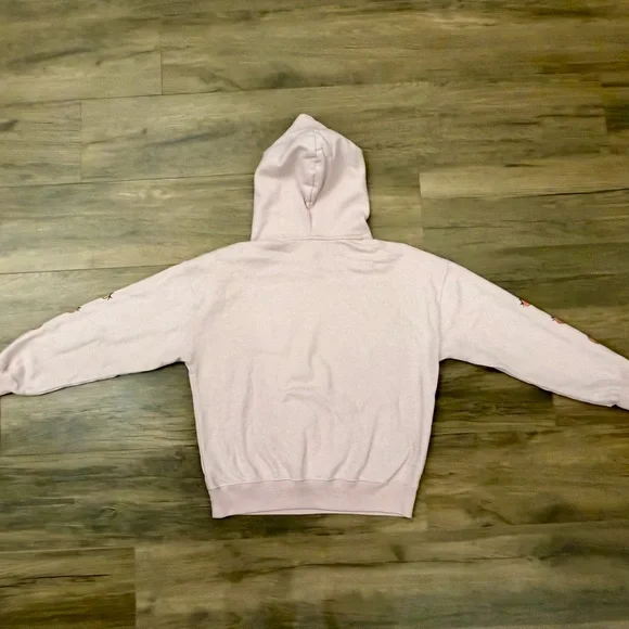 Hollister Light Pink Hoodie with Coffee and Croissant Design - Picture 2 of 3